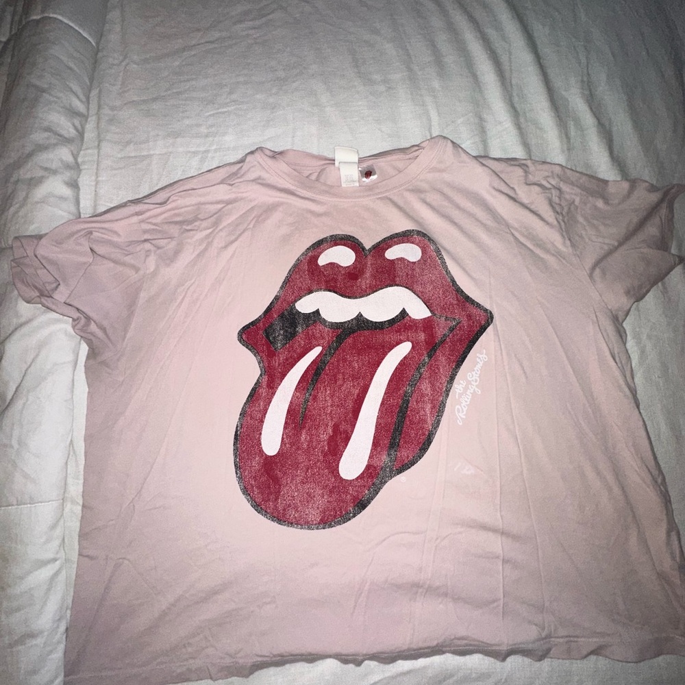 Pink Graphic Rolling Stones T-Shirt